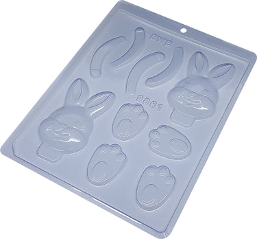 Forma De Chocolate - Forma Linha Simples – Acetato - Partes Coelho - BWB9861